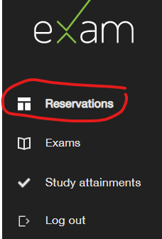 Exam reservations